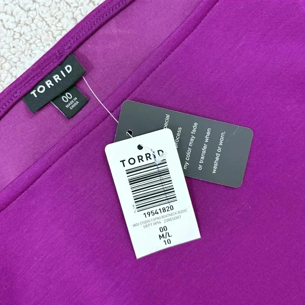 NWT Torrid Midi Studio Cupro Bodycon Dress - Picture 5 of 12